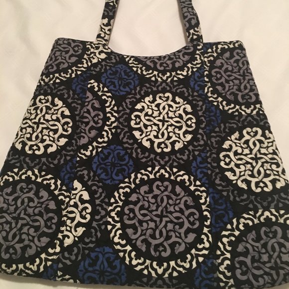 Vera Bradley black/blue shoulder bag - Picture 2 of 5